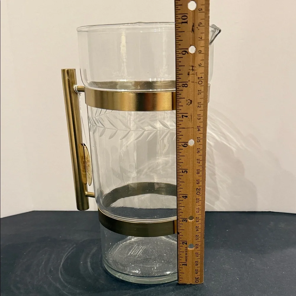 Hammered Serveware Collection Handmade Glass India Pitcher 8”- NEW with tags - Picture 5 of 10